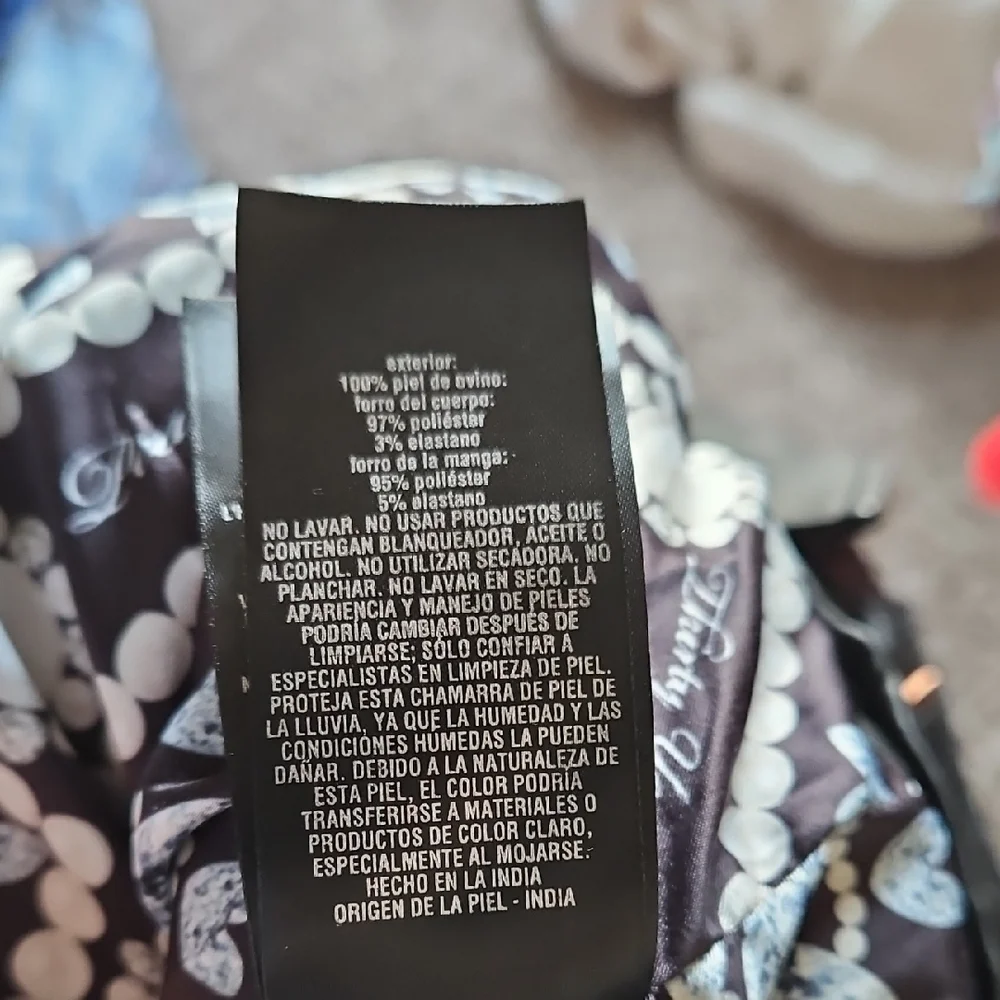 Ted Baker London Black Leather Jacket with Copper Accents - Picture 6 of 6